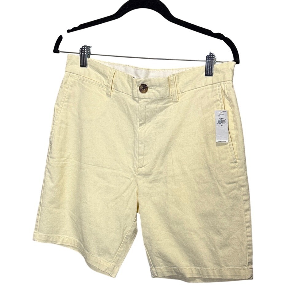 Old Navy Mens Ultimate Slim Built-In Flex Chino Shorts Yellow Size 30 NWT